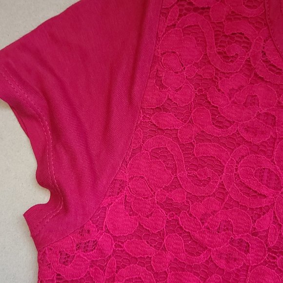 Fuchsia Lace Blouse - Picture 5 of 12